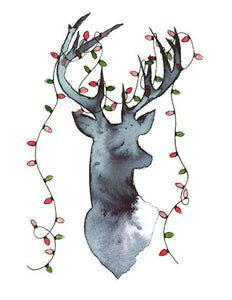Print - Christmas Deer