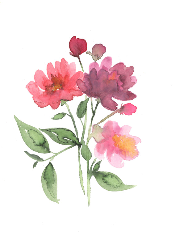 Print - Peony Bouquet