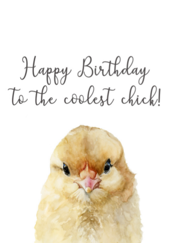 Card - Birthday Chick