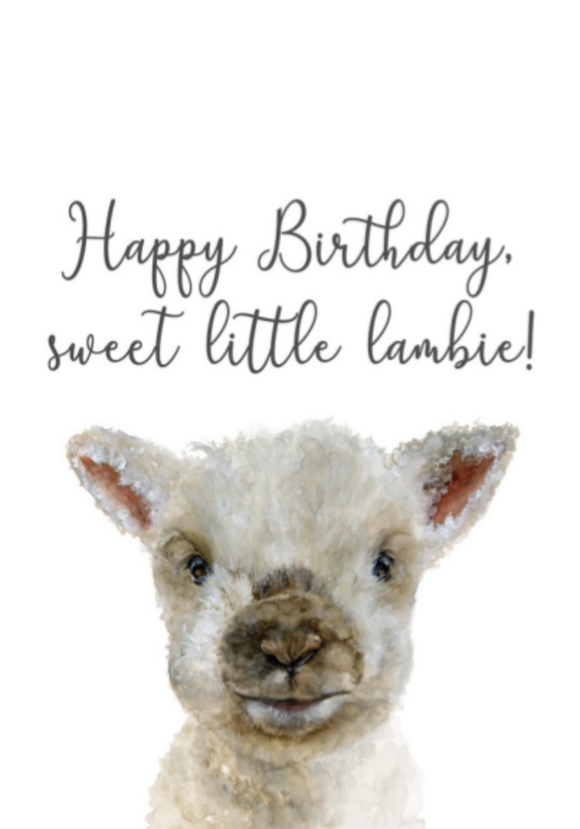 Card - Birthday Lambie
