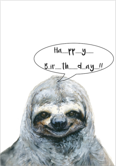 Card - Happy Birthday Sloth
