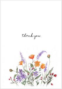 Card - Thank You Wild Flowers