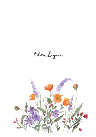 Card - Thank You Wild Flowers