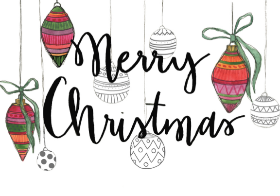 Card - Merry Christmas Ornaments