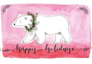 Card - Happy Holidays Polar Bear