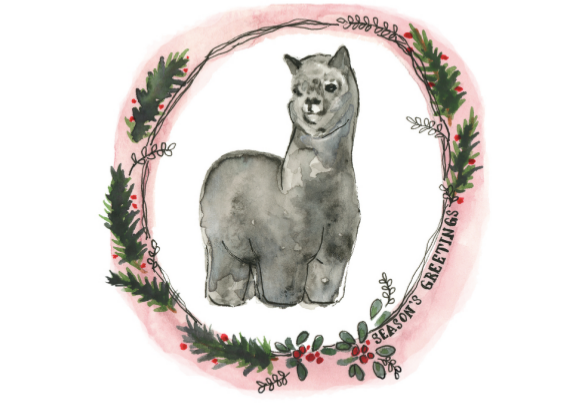 Card - Seasons Greetings Alpaca