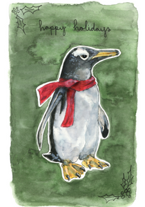 Card - Happy Holidays Penguin