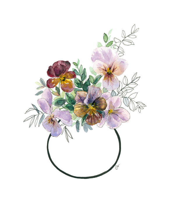 NEW - Posy of Pansies